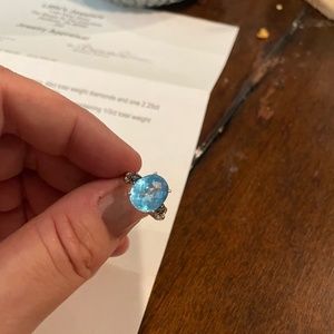 Levian blue topaz ring